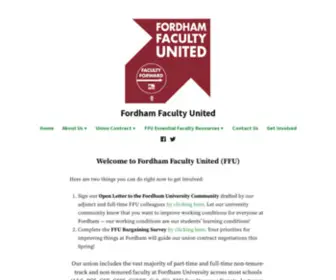 Fordhamfacultyunited.com(Fordham Faculty United) Screenshot