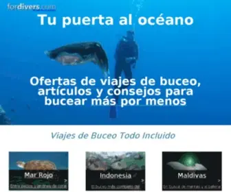 Fordivers.com(Es una web de información sobre todo lo relacionado con buceo) Screenshot