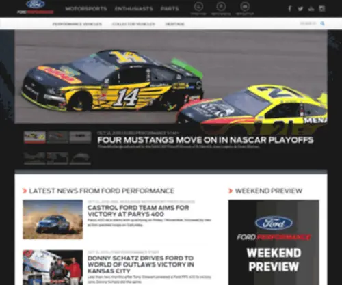 Fordperformance.com(Official Ford Racing Site) Screenshot