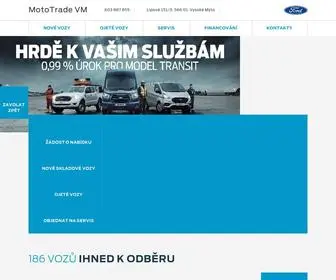 Fordvm.cz(Autorizovaný prodejce a servis vozů Ford) Screenshot