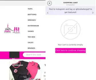 Fore-Ladies.com(Women's Golf Clothes) Screenshot