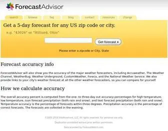 Forecastadvisor.com(Weather Forecast and Weather Forecast Accuracy for Your City) Screenshot