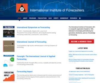 Forecasters.org(International Institute of Forecasters) Screenshot