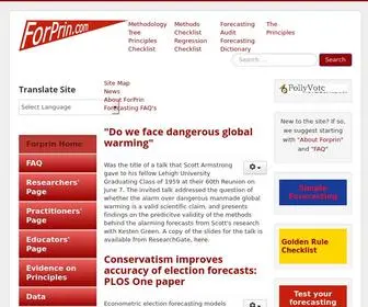 Forecastingprinciples.com(Forprin Home) Screenshot