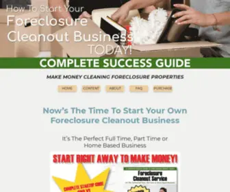 Foreclosurecleanoutstartupguide.biz(Start Your Own Foreclosure Cleanout Business) Screenshot