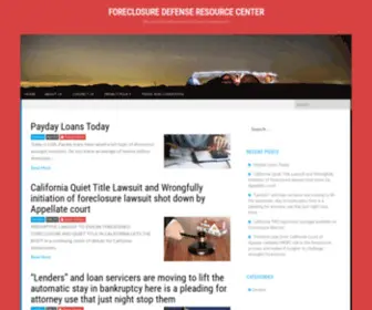 Foreclosuredefenseresourcecenter.com(We educate California and Arizona Homeowners) Screenshot