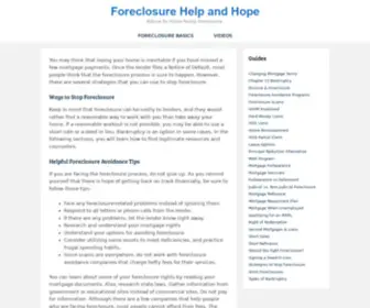 Foreclosurehelpandhope.org(NeighborWorks) Screenshot