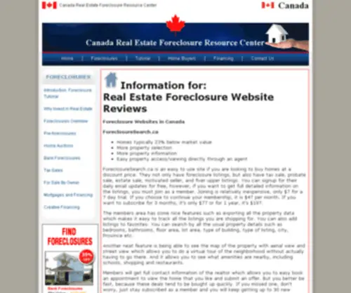 Foreclosures-Gov.ca(Foreclosures Gov) Screenshot