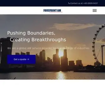 Forefront-AM.com.sg(Forefront Additive Manufacturing Pte Ltd) Screenshot