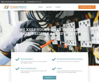 Forefronttesting.com(Forefront Electrical Testing) Screenshot