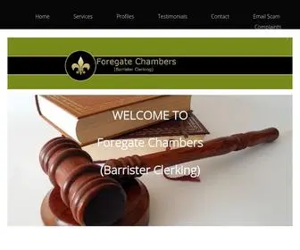 Foregatechambers.co.uk(Barrister Clerking) Screenshot