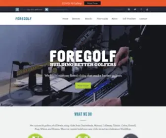 Foregolf.ie(Custom Fit Golf Clubs Built by Experts) Screenshot