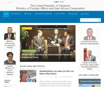Foreign.go.tz(Ministry of Foreign Affairs and East African Cooperation) Screenshot