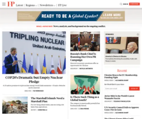 Foreignpolicy.com(The Global Magazine of News and Ideas) Screenshot