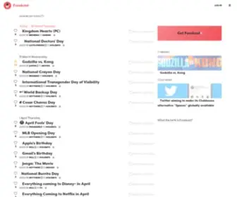 Forekast.com(Calendar of the Internet) Screenshot