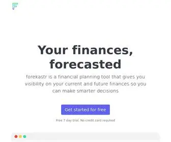 Forekastr.com(Your finances) Screenshot