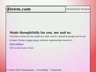 Forem.com(When it matters) Screenshot