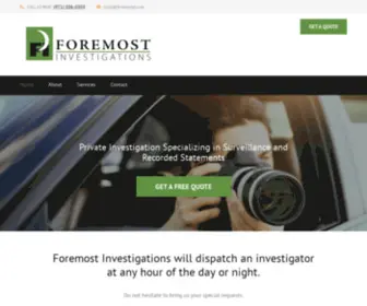 Foremostpi.com(Private Investigation Specializing in Surveillance and Recorded Statements) Screenshot