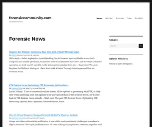 Forensiccommunity.com(All About Forensic) Screenshot