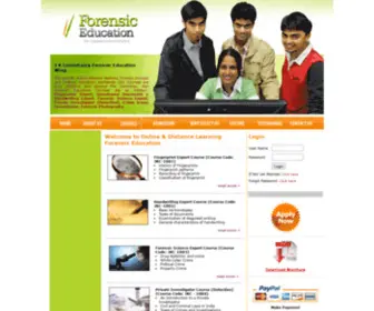 Forensiceducation.in(Forensic Science Courses) Screenshot