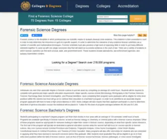 Forensicscience.net(Forensic Science Degrees) Screenshot