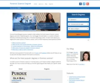 Forensicsciencedegree.org(Online guide to the forensic science field) Screenshot