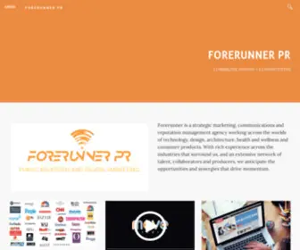 Forerunnerpr.com(FORERUNNER PR) Screenshot