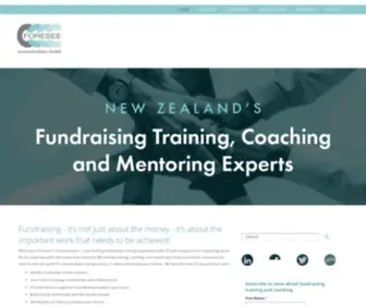 Foresee.co.nz(At Foresee Communications we help charities who want to dream big. Fundraising training) Screenshot