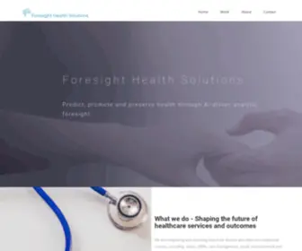 Foresighthealthsolutions.com(Foresight Health Solutions) Screenshot