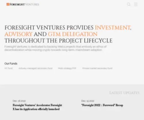 Foresightventures.com(Foresight Ventures) Screenshot