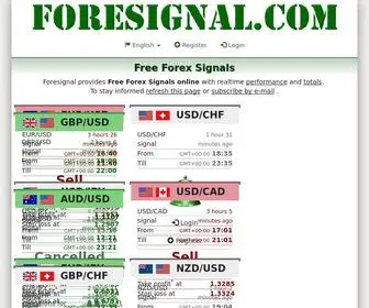 Foresignal.com(Free Forex Signals) Screenshot