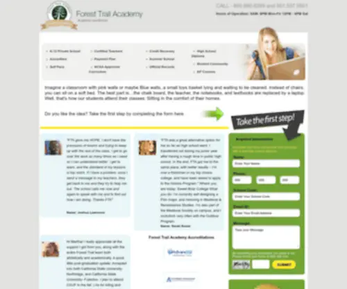 Forest-Trail-Academy.com(Apply & Enroll for K12 School) Screenshot