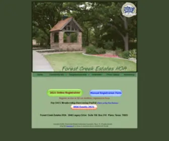 Forestcreekestates.net(Forest Creek Estates HOA) Screenshot