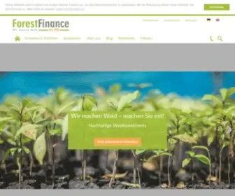 Forestfinance.de(Nachhaltige Waldinvestments) Screenshot