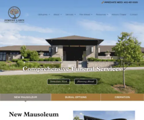 Forestlawnomaha.com(Forest Lawn Cemetery Association) Screenshot