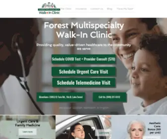 Forestmultispecialtywalkinclinic.com(Urgent care) Screenshot