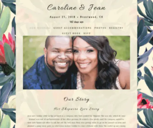 Foreverfrancois.wedding(Caroline Obi and Jean Francois's Wedding Website) Screenshot