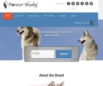 Foreverhusky.org(Animal Rescue) Screenshot