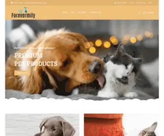 Forevermily.com(Forevermily brings you a range of premium pet products. Your dogs or cats deserve high) Screenshot