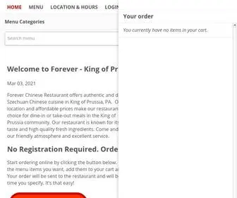 Foreverpa.com(Order Chinese online from Forever) Screenshot