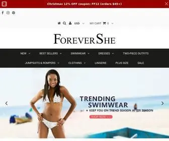 Forevershe.com(Women's Fashion Clothing Store) Screenshot