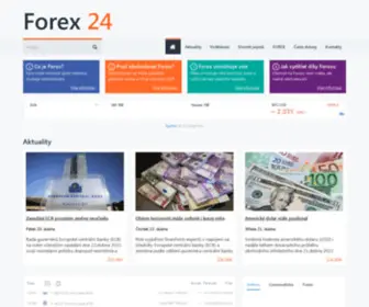 Forex24.cz(Forex24 monitoruje finanční trhy) Screenshot