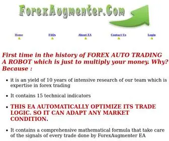 Forexaugmenter.com(Forex Augmenter a best trading Expert Advisor) Screenshot