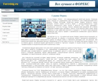 Forexbig.ru(О рынке Форекс) Screenshot