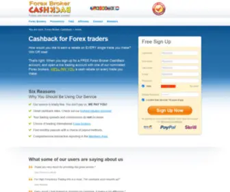 Forexbrokercashback.com(Forex Broker CashBack is a leading global Forex Introducing Broker (IB)) Screenshot