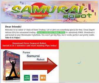 Forexsamurairobot.com(Free Forex Samurai Robot by Den Murakami from Elite IT4U) Screenshot