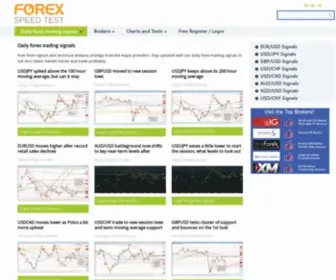 Forexspeedtest.com(Daily forex trading signals) Screenshot