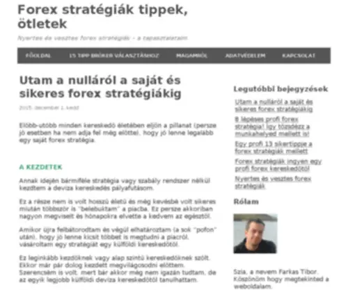 Forexstrategiak.com(Stratégiák) Screenshot