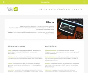 Forexwiki.it(Forex Wiki è la wikipedia del trading in Forex) Screenshot