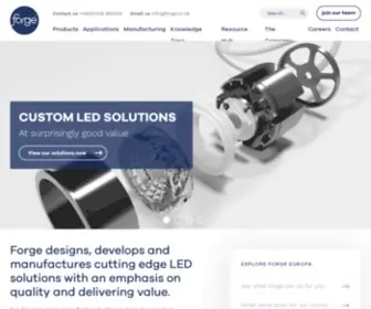 Forge-Europa.co.uk(Custom LED Lighting Solutions) Screenshot